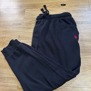 US Polo Assn Men’s 2XL Fleece Jogger Sweatpants Drawstring Lounge Zipper Pocket
